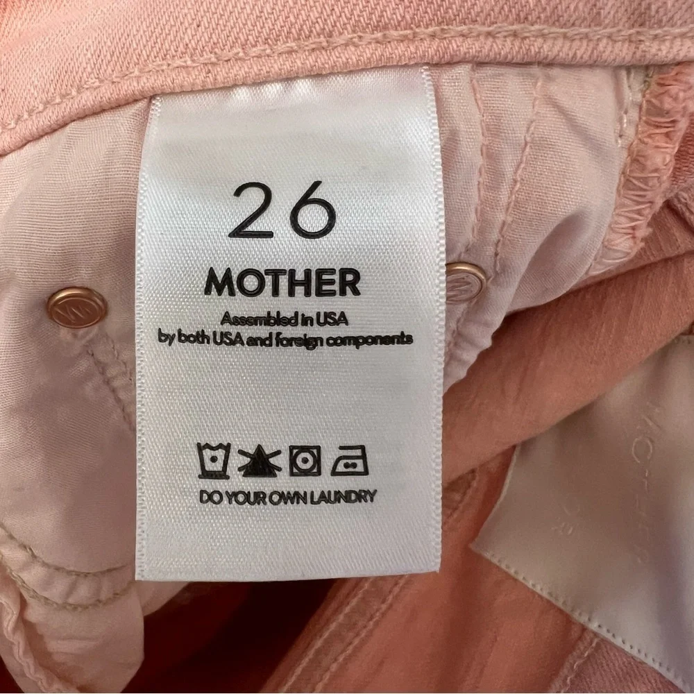 Mother Superior The Insider Hover Jeans Peach Parfait 26 NWT Spring Contemporary - Picture 6 of 7